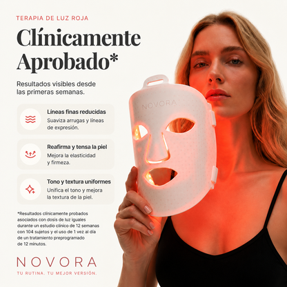 Máscara LED Facial Glow | Novora